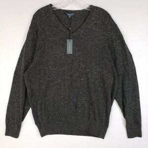 NWT Turtleson Crossover Sweater Pullover Merino Wool Linen Blend V-neck size XL